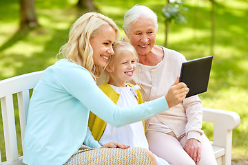 Image showing mother with daughter and grandmother at park