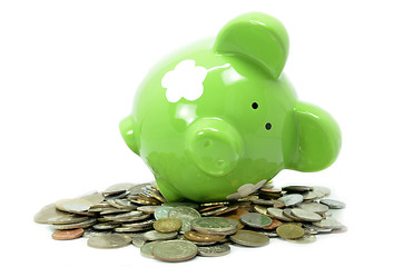 Image showing Piggy bank and money