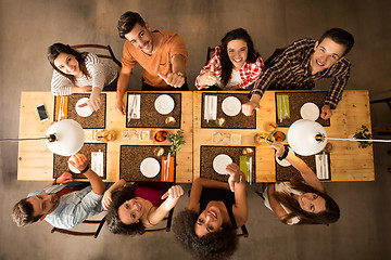 Image showing Friends at the restaurant