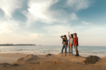 Image showing Girls on the beach