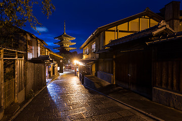 Image showing Oriental streets of Higashiyama district in Kyoto