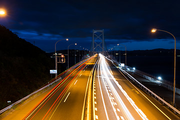 Image showing Speed trail on highway