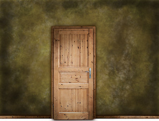 Image showing wooden door