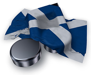 Image showing music note and scottish flag - 3d rendering