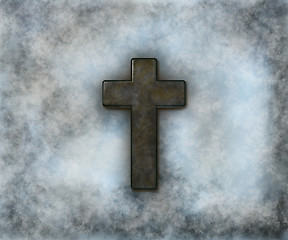 Image showing christian cross on grunge background - 3d illustration