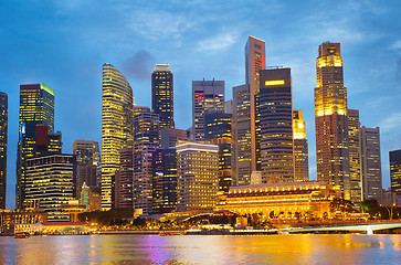 Image showing Beautiful Singapore at twilight