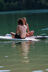 Image showing Relaxing on the water