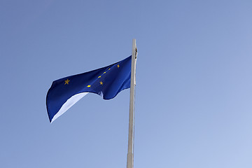 Image showing National flag of Alaska on a flagpole