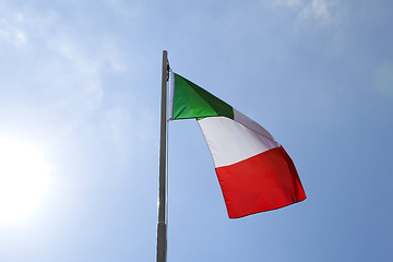 Image showing National flag of Italy on a flagpole