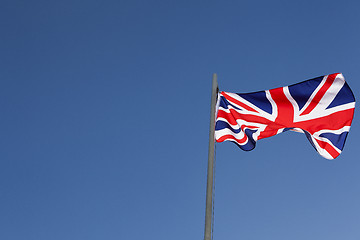 Image showing UK flag on a flagpole