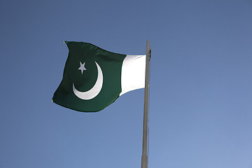 Image showing National flag of Pakistan on a flagpole