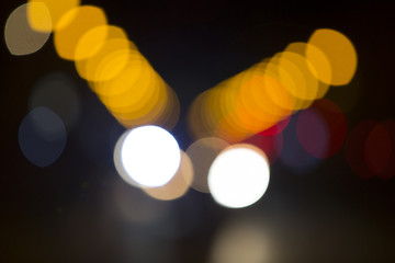 Image showing Colorful bokeh on black background