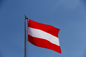 Image showing National flag of Austria on a flagpole