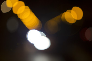 Image showing Colorful bokeh on black background