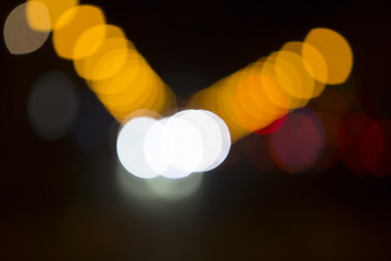 Image showing Colorful bokeh on black background