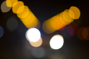 Image showing Colorful bokeh on black background