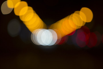 Image showing Colorful bokeh on black background