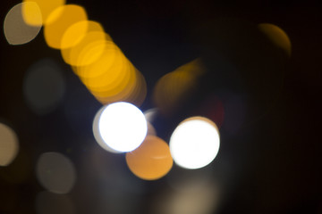 Image showing Colorful bokeh on black background