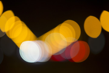 Image showing Colorful bokeh on black background