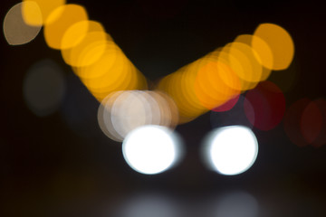 Image showing Colorful bokeh on black background