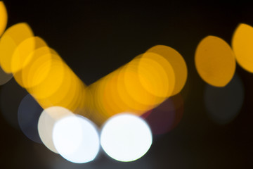 Image showing Colorful bokeh on black background