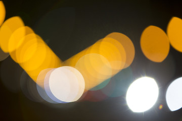 Image showing Colorful bokeh on black background