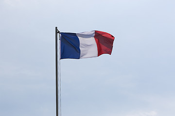 Image showing National flag of France on a flagpole