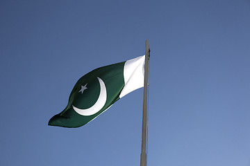 Image showing National flag of Pakistan on a flagpole