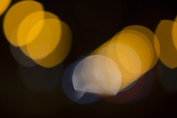 Image showing Colorful bokeh on black background