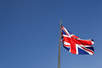 Image showing UK flag on a flagpole