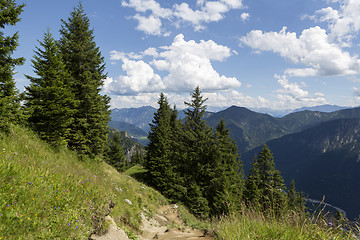 Image showing View from mountain top in Bavaria, Germany