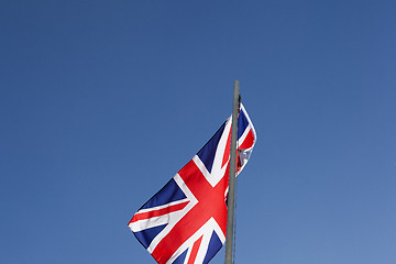 Image showing UK flag on a flagpole