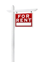 Image showing Right Facing For Rent Real Estate Sign Isolated on a White Backg