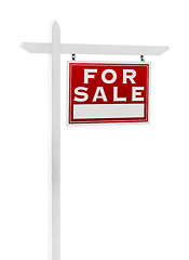 Image showing Right Facing For Sale Real Estate Sign Isolated on a White Backg