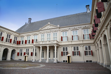 Image showing THE HAGUE, THE NETHERLANDS - AUGUST 18, 2015: On the gate of the