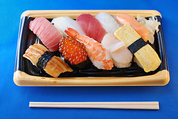 Image showing Japanese sushi set