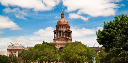 Image showing Capital Building Austin Texas Government Building Blue Skies