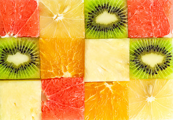 Image showing various fruit pieces