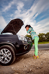 Image showing Damage to vehicle problems on the road.