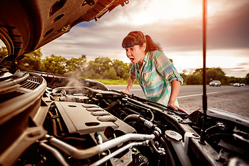 Image showing Damage to vehicle problems on the road.