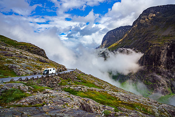 Image showing VR Caravan car travels on the highway.