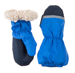 Image showing Children\'s autumn-winter mittens