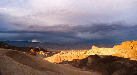 Image showing Rugged Badlands Amargosa Mountain Range Death Valley Zabriske Po