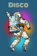 Image showing astronaut dancing disco