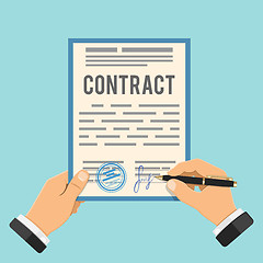 Image showing Businessman Signing Contract