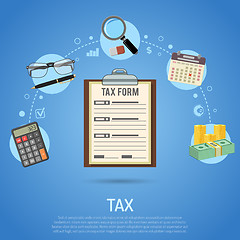 Image showing Tax Calculation, Payment, Accounting, Paperwork Concept