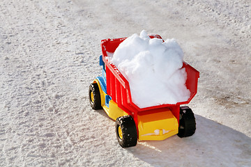 Image showing snow cleaning in winter