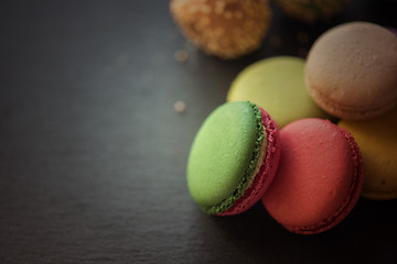 Image showing French colorful macarons