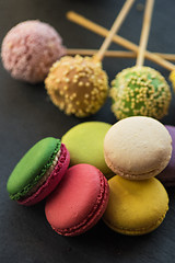 Image showing French colorful macarons