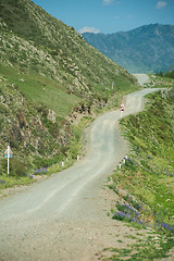 Image showing Extreme road in mountains